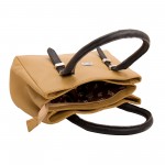 Beau Design Stylish Beige Color Imported PU Leather Casual Handbag With Double Handle For Women's/Ladies/Girls Beau Design Stylish Beige Color Imported PU Leather Casual Handbag With Double Handle For Women's/Ladies/Girls